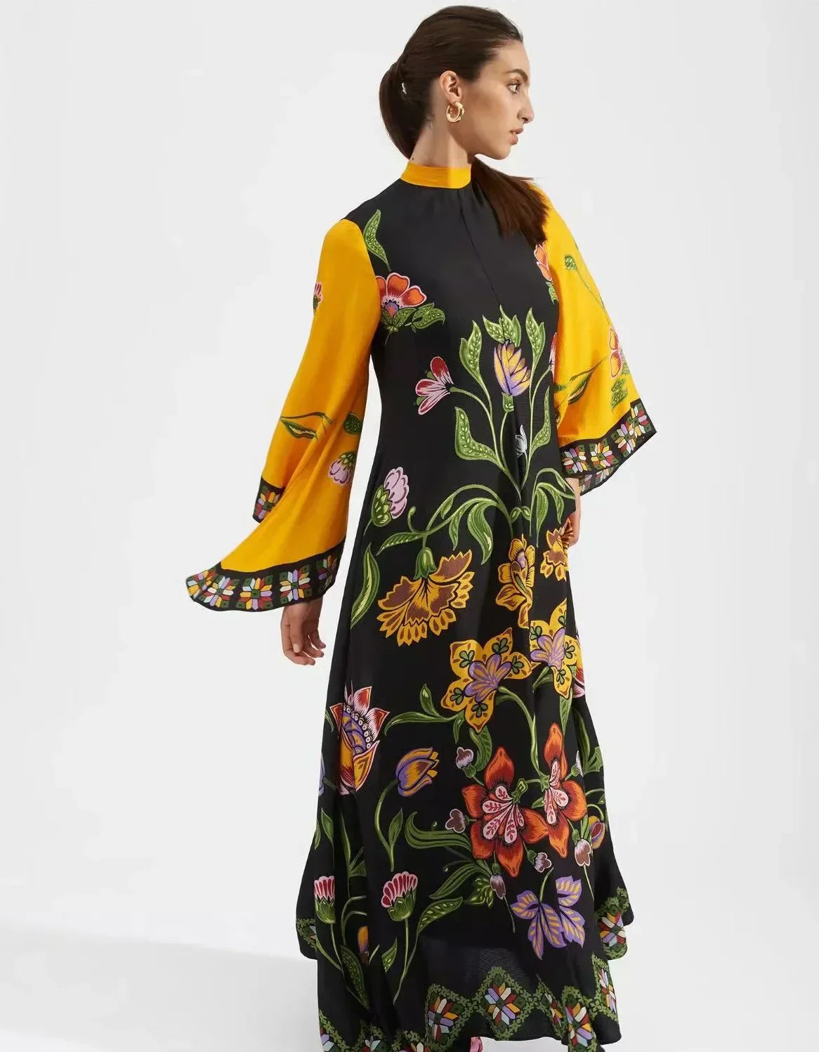 Vestido Maxi Floral Sculpted Elegance™