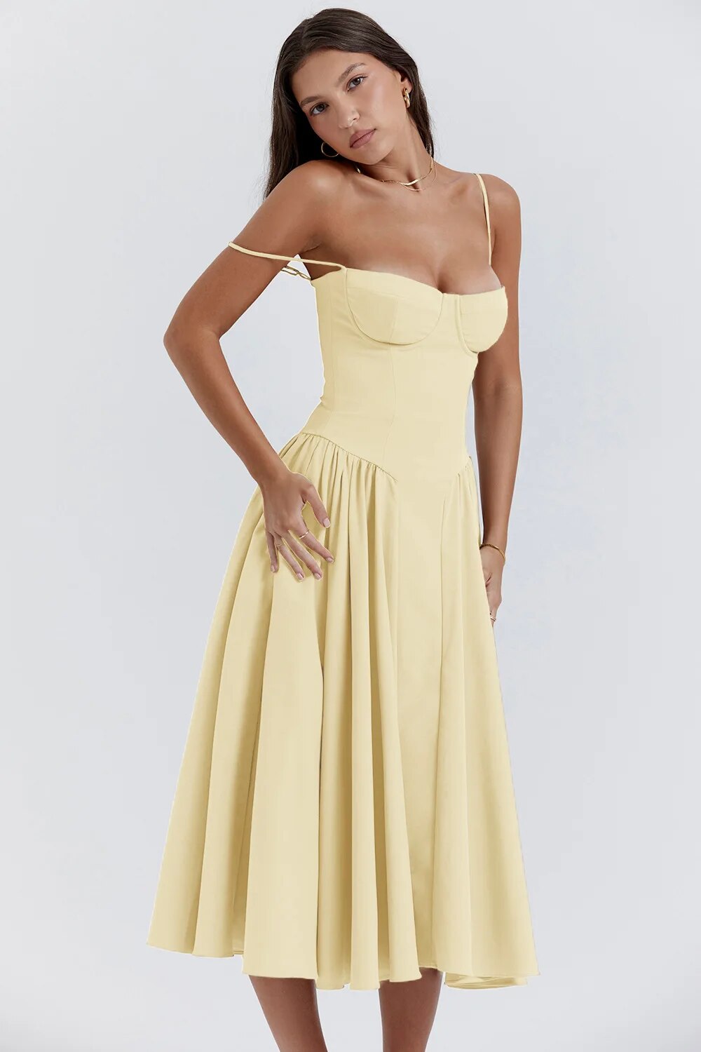Elara | Vestido de tirantes con corsé