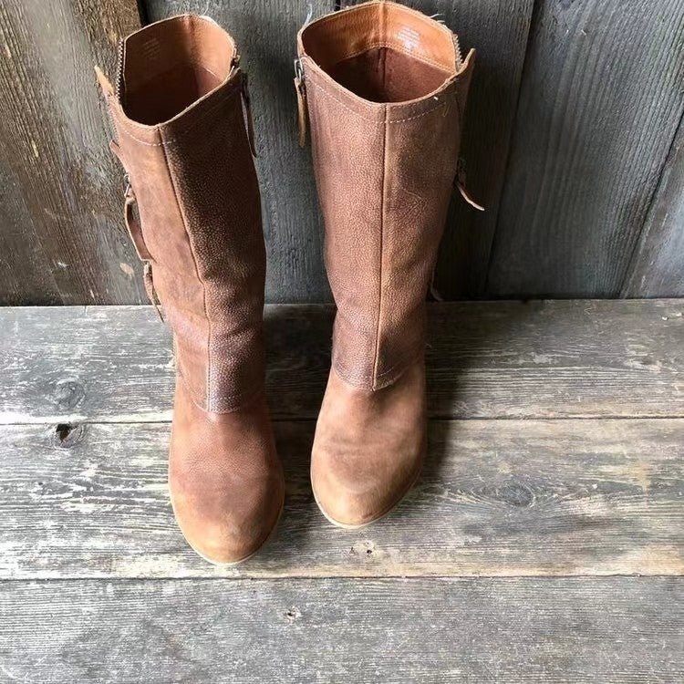 Elvira - Botas de Cuero Resistente