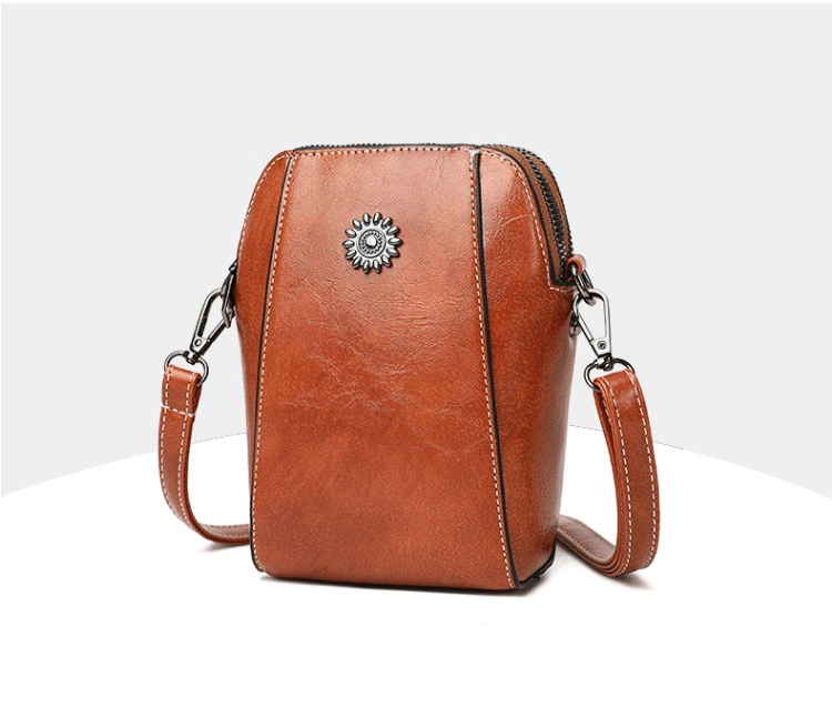 Viena - Mini Bolso de Mano Compacto de Color Sólido