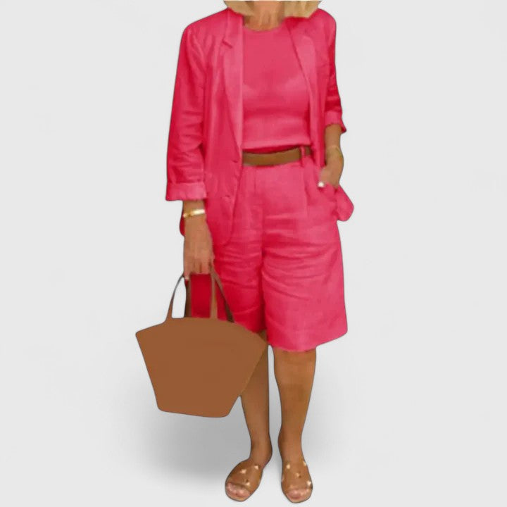 ANNA – CONJUNTO DE PANTALONES CORTOS A MEDIDA RELAJADOS