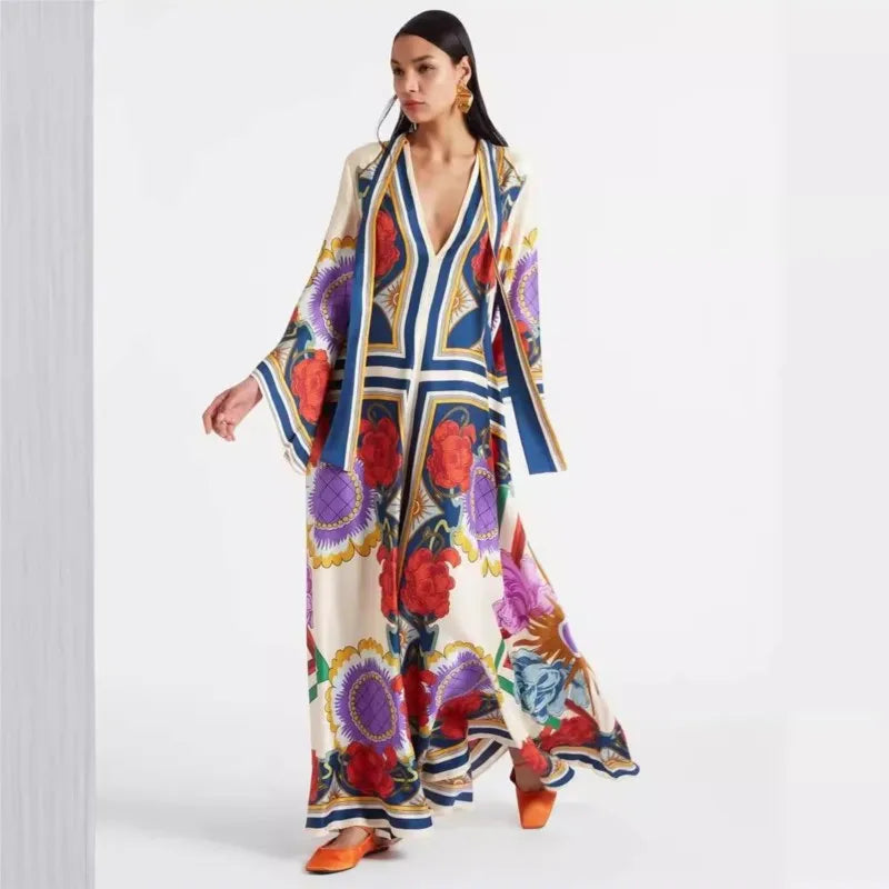 Vestido Maxi Floral Sculpted Elegance™