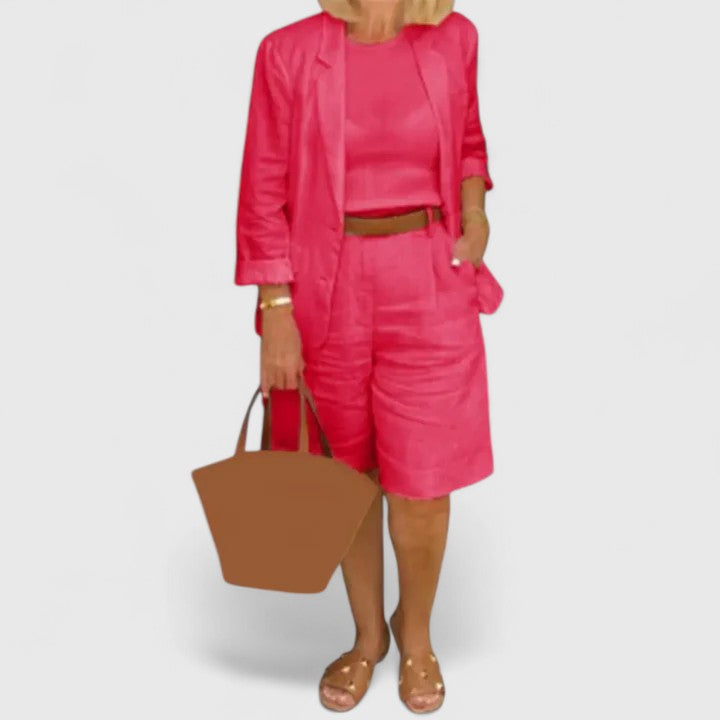 ANNA – CONJUNTO DE PANTALONES CORTOS A MEDIDA RELAJADOS