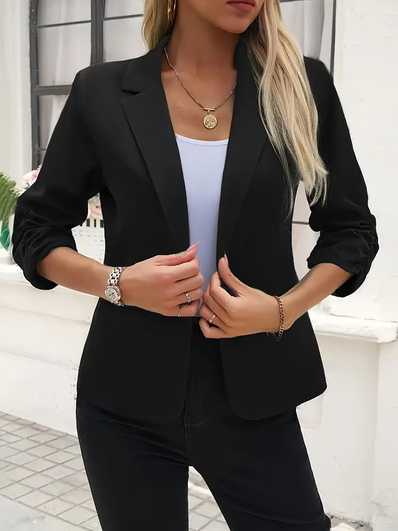 Deva™ | Blusa con mangas drapeadas de tres cuartos
