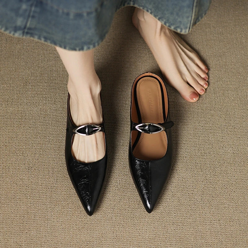 Clara – Mules de Piel Natural