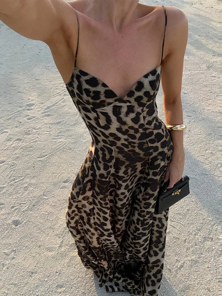 Antonella - Vestido Maxi Leopardo