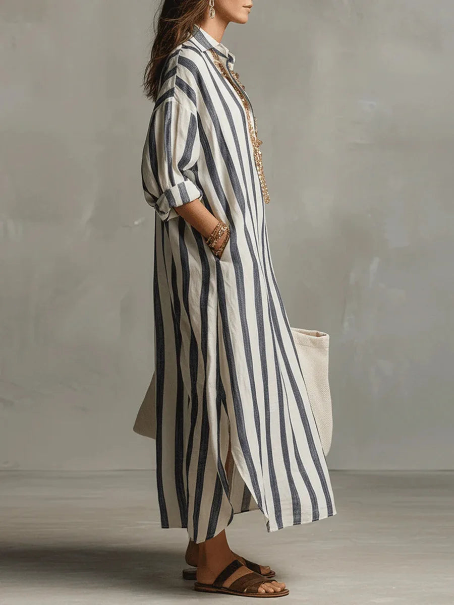 Pepa | Vestido camisa largo
