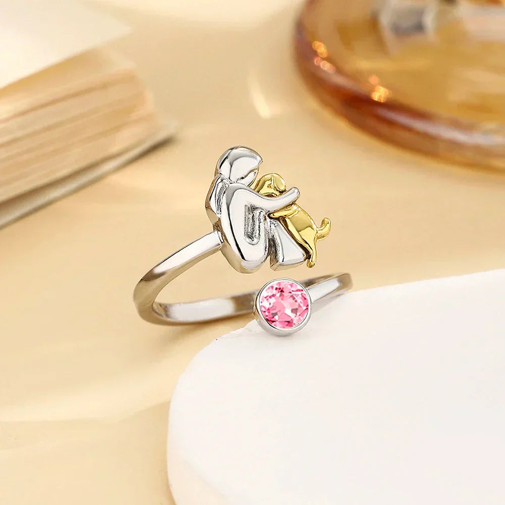 Elisa - Anillo con ícono de perro