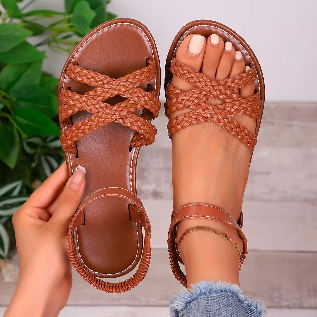 Miuccia - Sandalias de Cuero Elegantes
