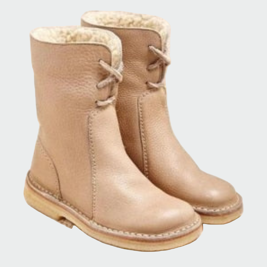 Zapatos de hombre de cuero impermeables con forro de lana