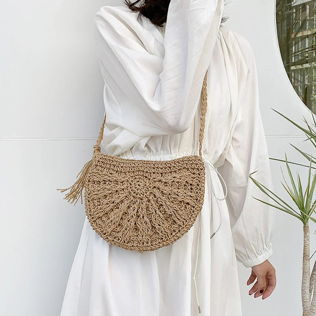 Eirinora | Bolsa de Hombro de Ganchillo en Estilo Bohemio