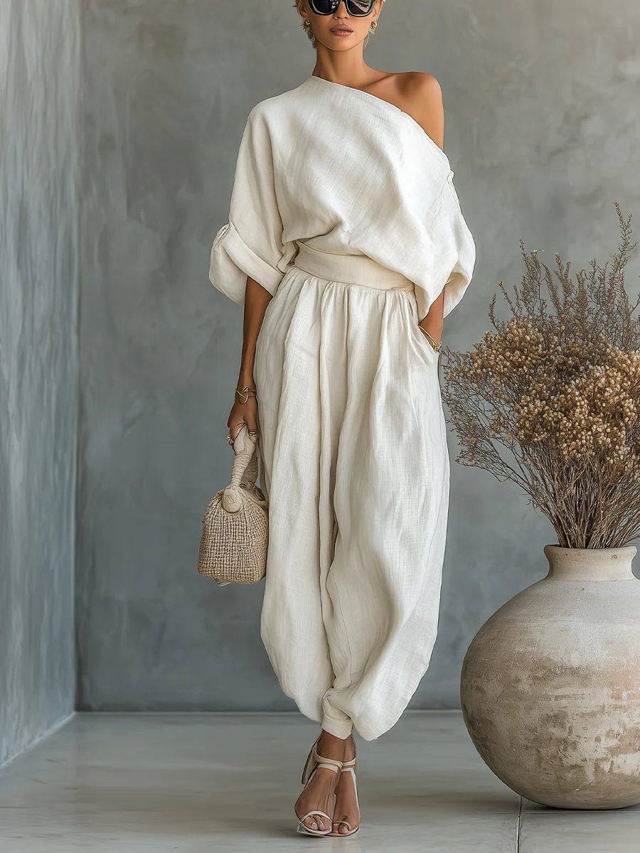 Mila™ | Conjunto de dos piezas con hombros descubiertos