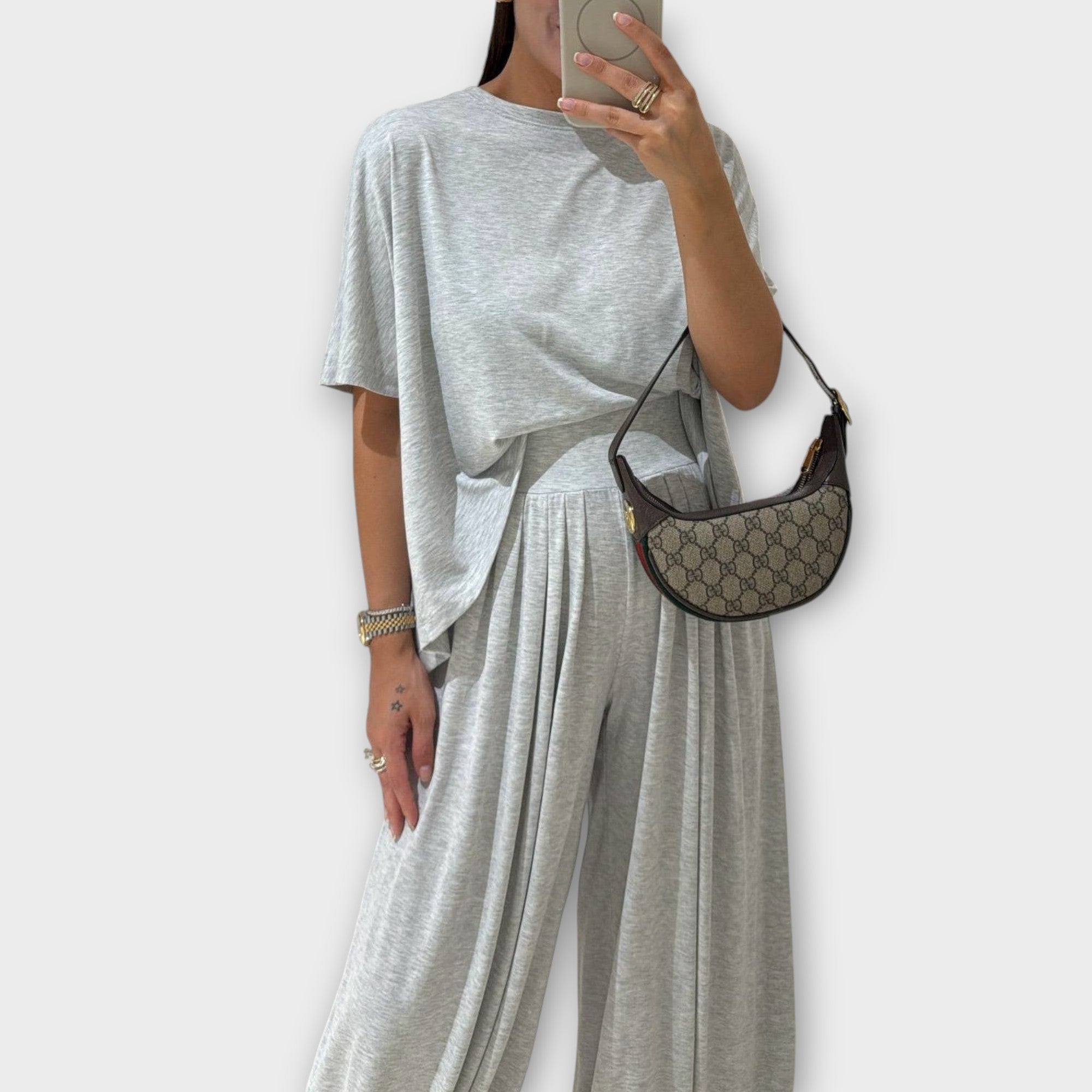 Conjunto Completo Casual de Top y Pantalones Largos