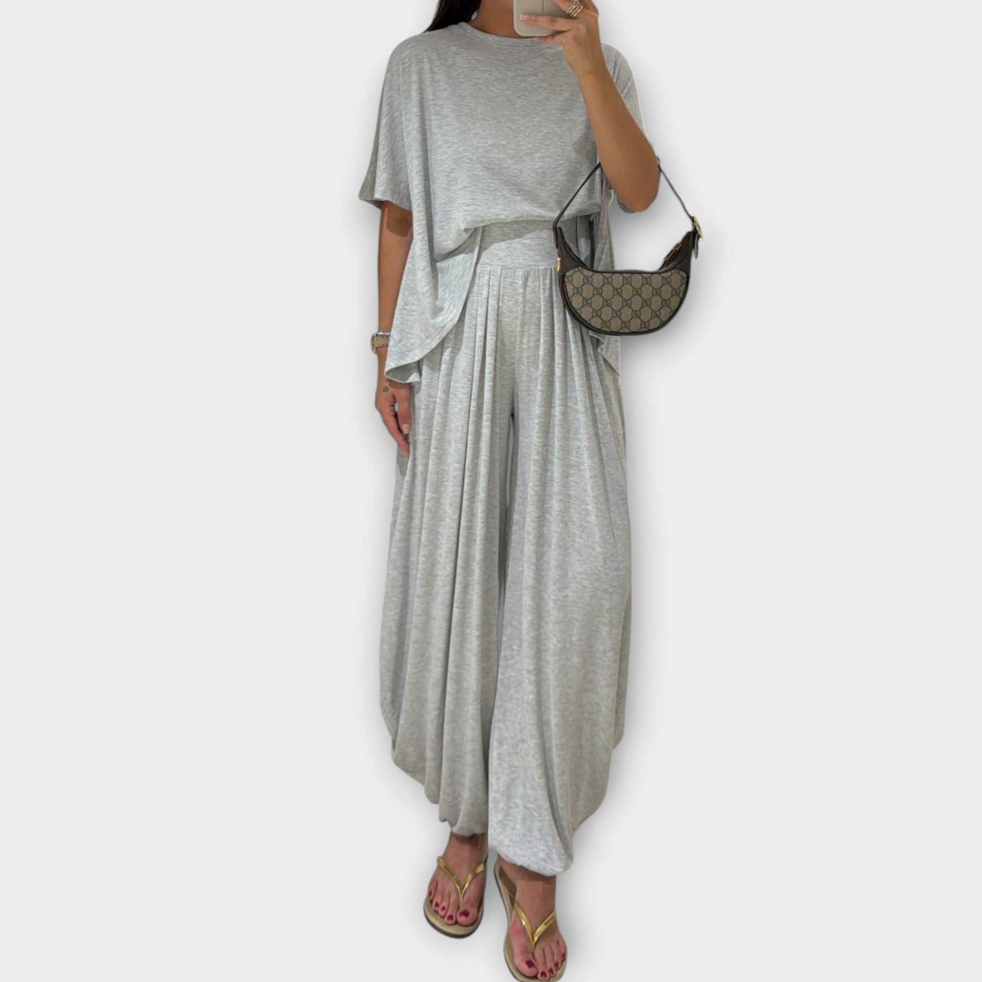 Conjunto Completo Casual de Top y Pantalones Largos