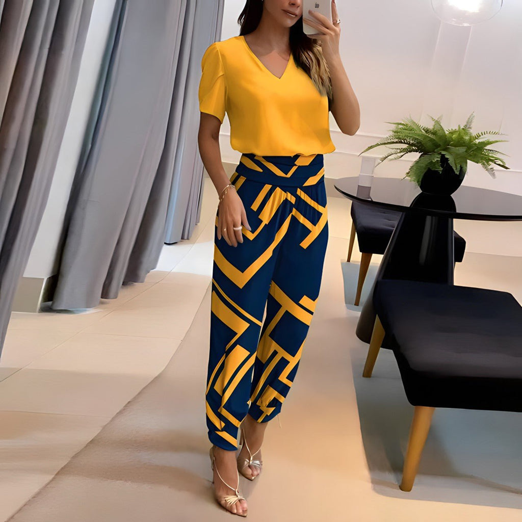 Charlotte | Conjunto de Blusa y Pantalones a la Moda