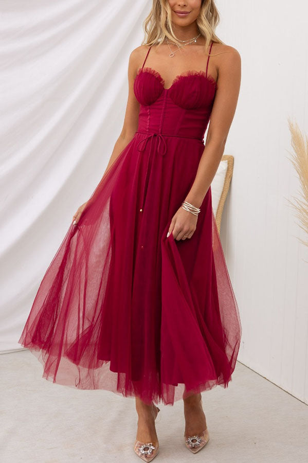 Vestido Largo Elegante con Bustier - Vestido de Ceremonia Fluido