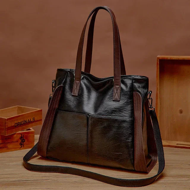 Bolso de Cuero Clásico Indigo