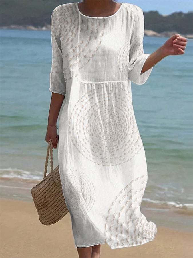Vestido casual de mujer bordado