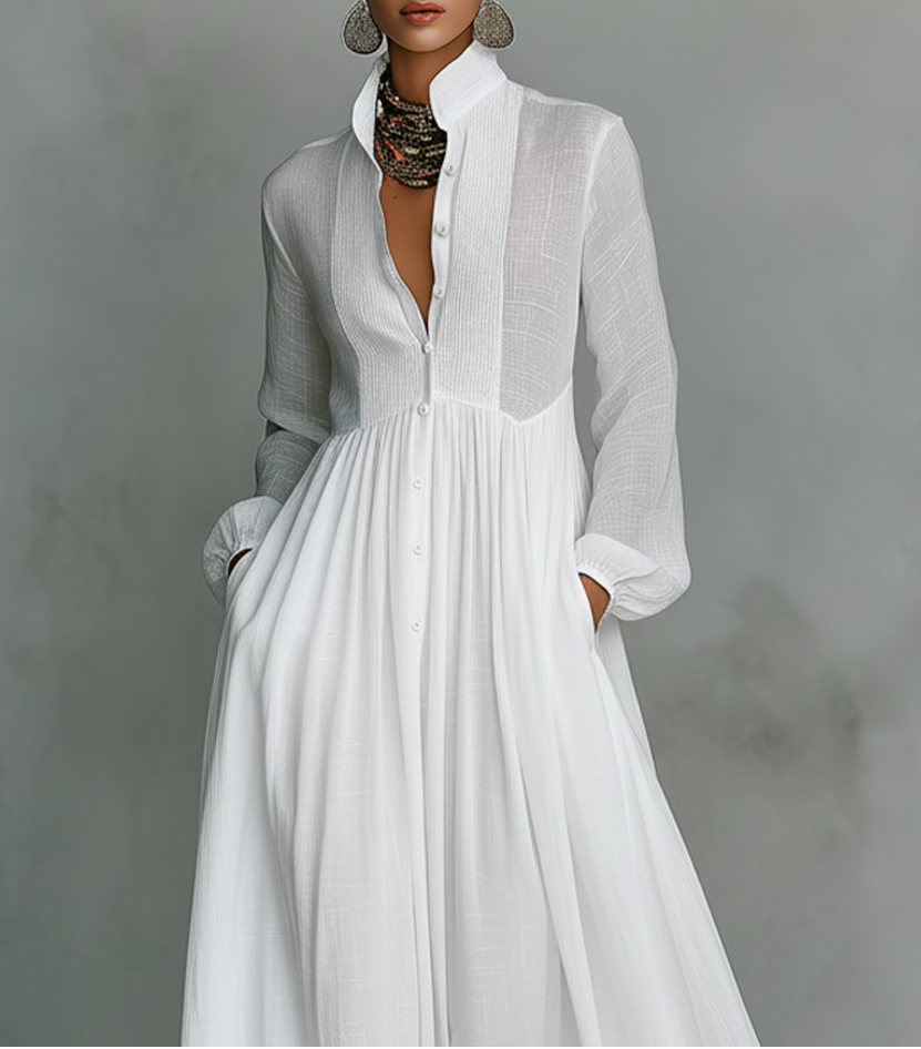 Cintia | Vestido maxi minimalista