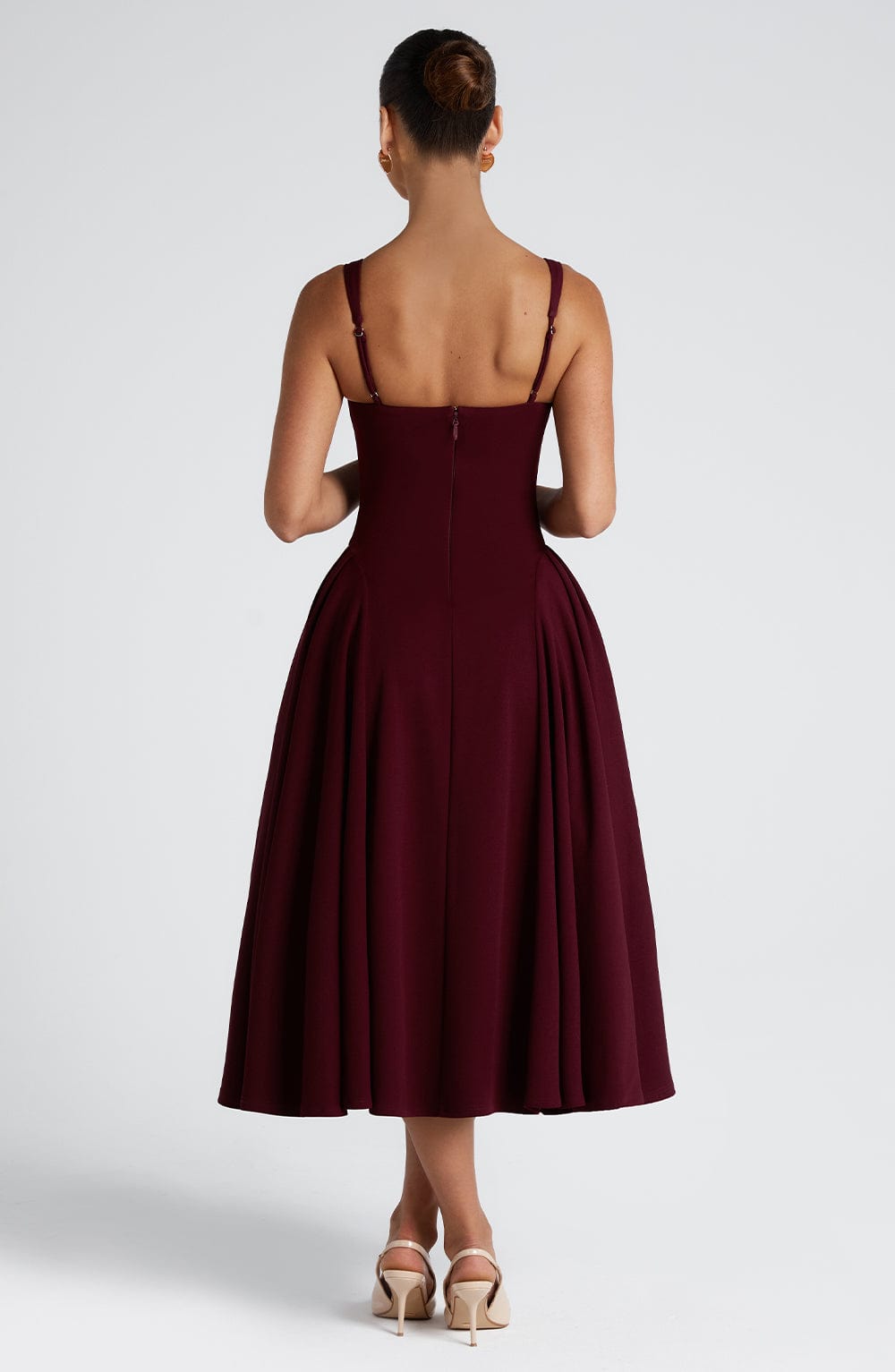 Betty | Vestido Midi de Laca Cereza
