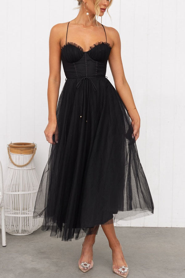 Vestido Largo Elegante con Bustier - Vestido de Ceremonia Fluido