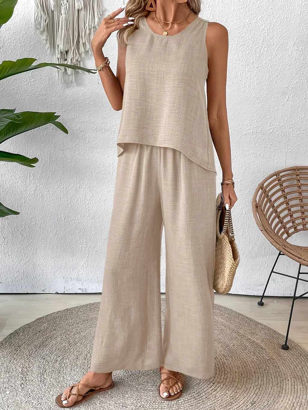 ELOWEN – CONJUNTO DE TANK Y PANTALONES PARA TODO EL DÍA