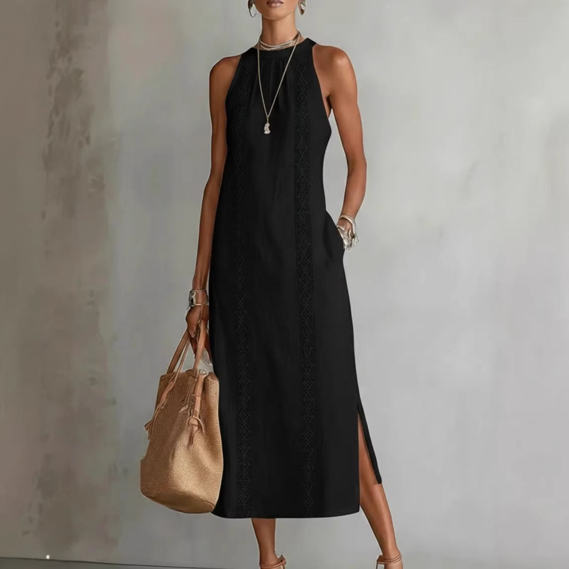 Robe Maxi Vittoria - Elegancia Atemporal y Bordado Artesanal