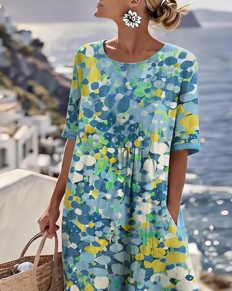 Vestido Fluido con Estampado