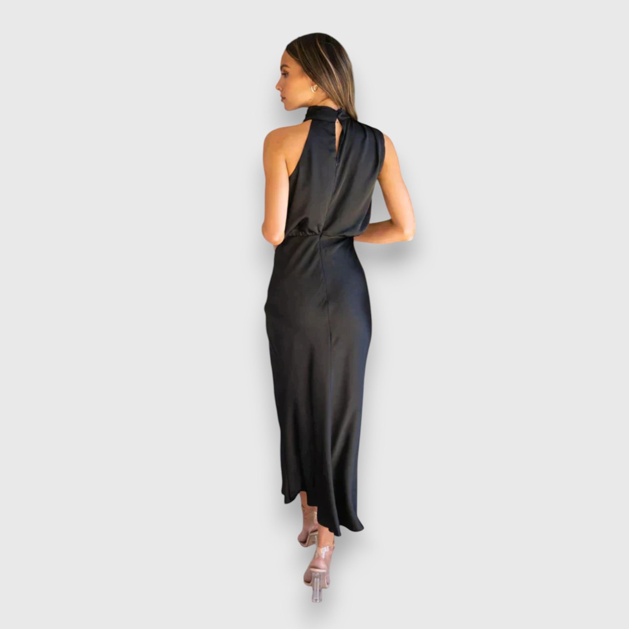 Daisy | Elegante Vestido de Satén con Cuello Halter