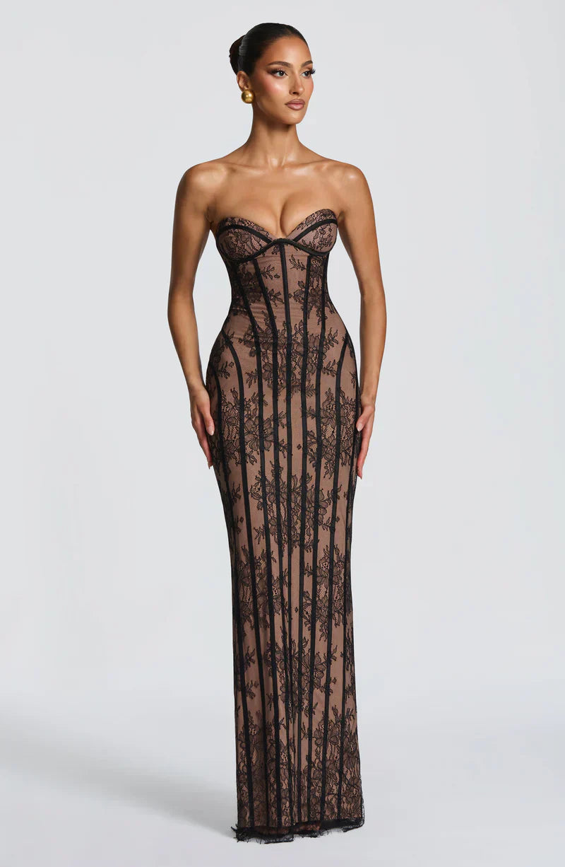 Vestido Lucette Lace Maxi