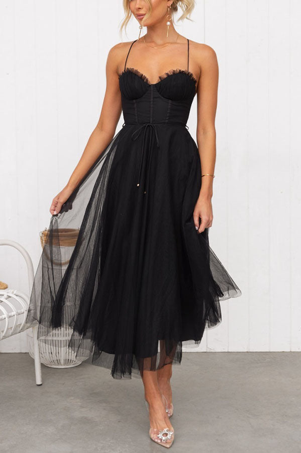 Vestido Largo Elegante con Bustier - Vestido de Ceremonia Fluido