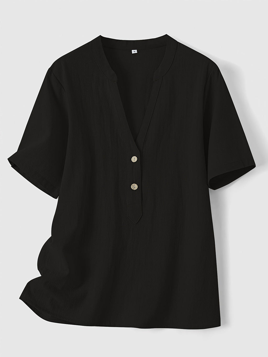 Sharron - Blusa Elegante de Cuello en V con Botones