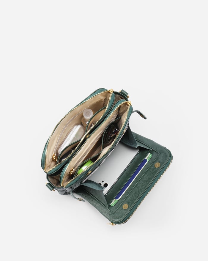 Jovie - Elegante Bolsa Cruzada de Tres Capas