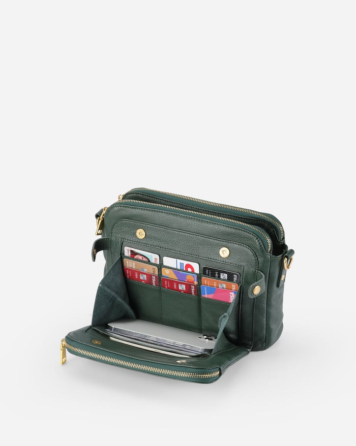 Jovie - Elegante Bolsa Cruzada de Tres Capas
