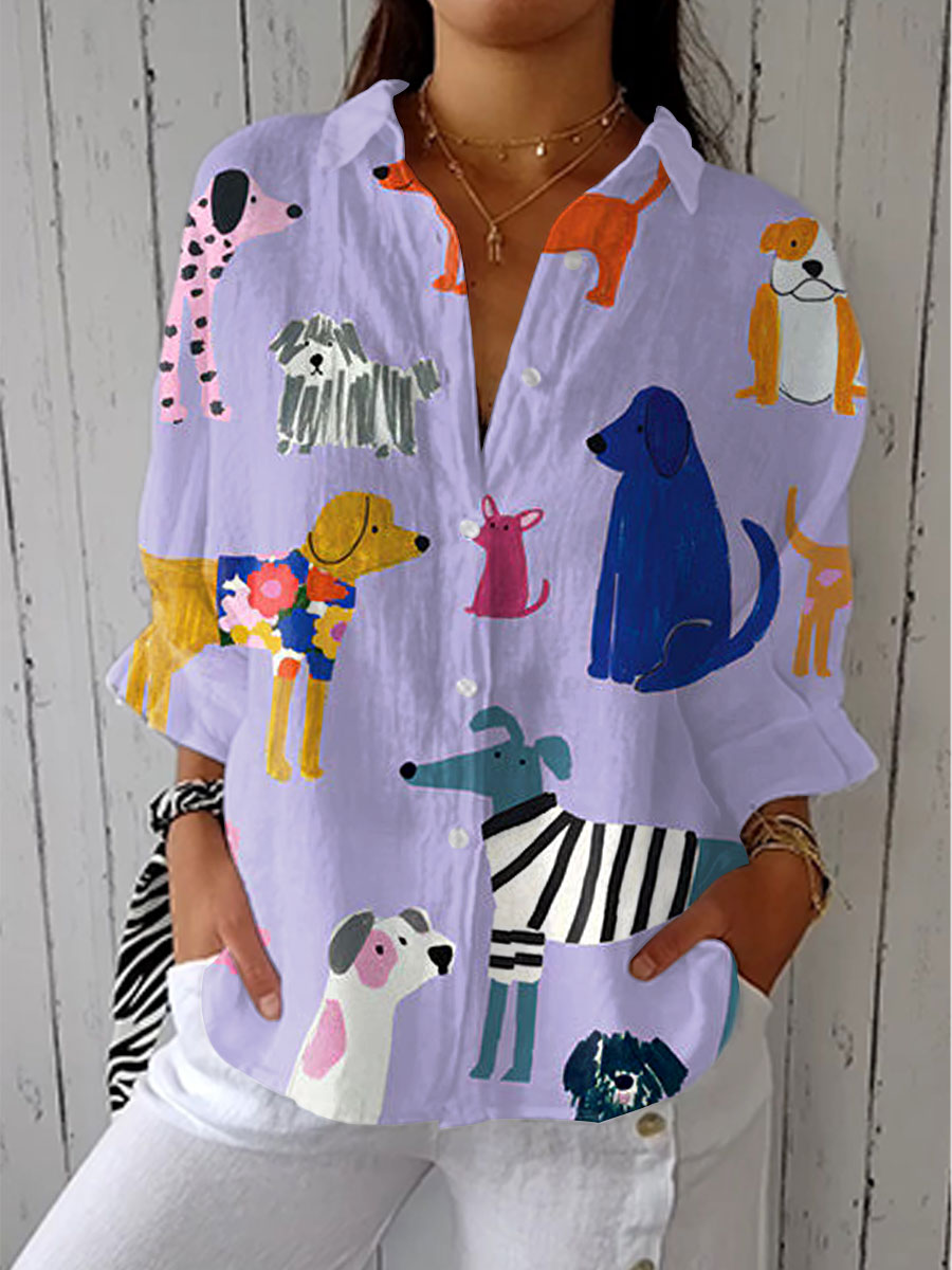 Firenze | Blusa con Perros Juguetones