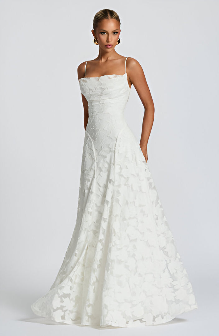 Alona - Vestido Maxi de Corsé de Encaje Elegante