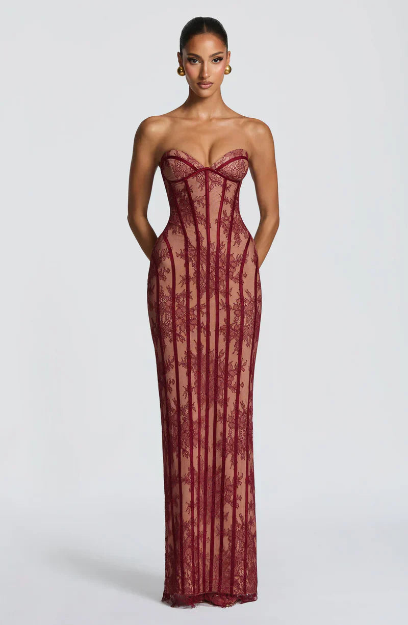 Vestido Lucette Lace Maxi
