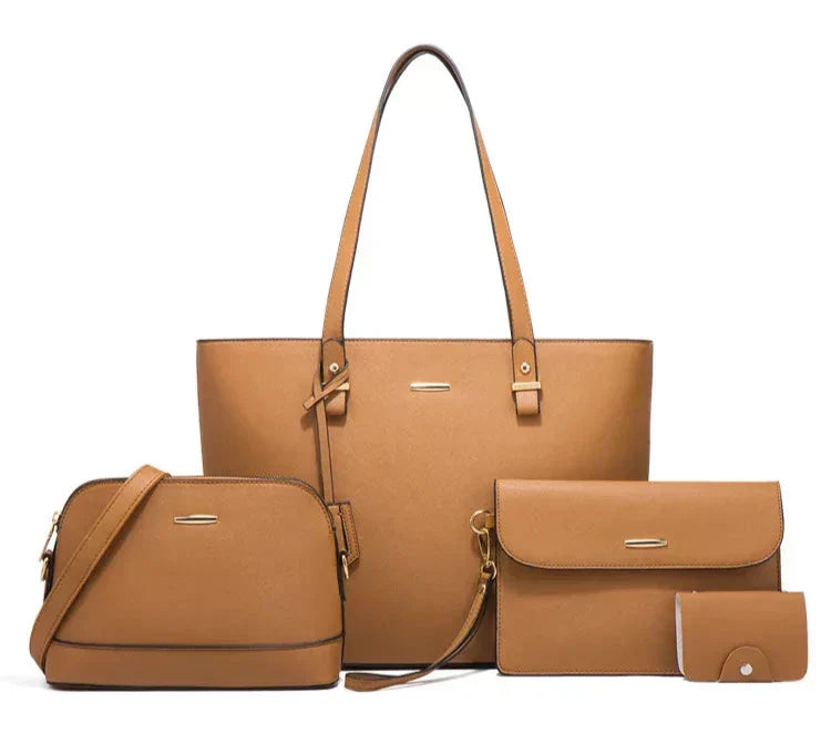 Ashby | Conjunto de bolso de mano y bandolera de cuero versátil de 3 piezas