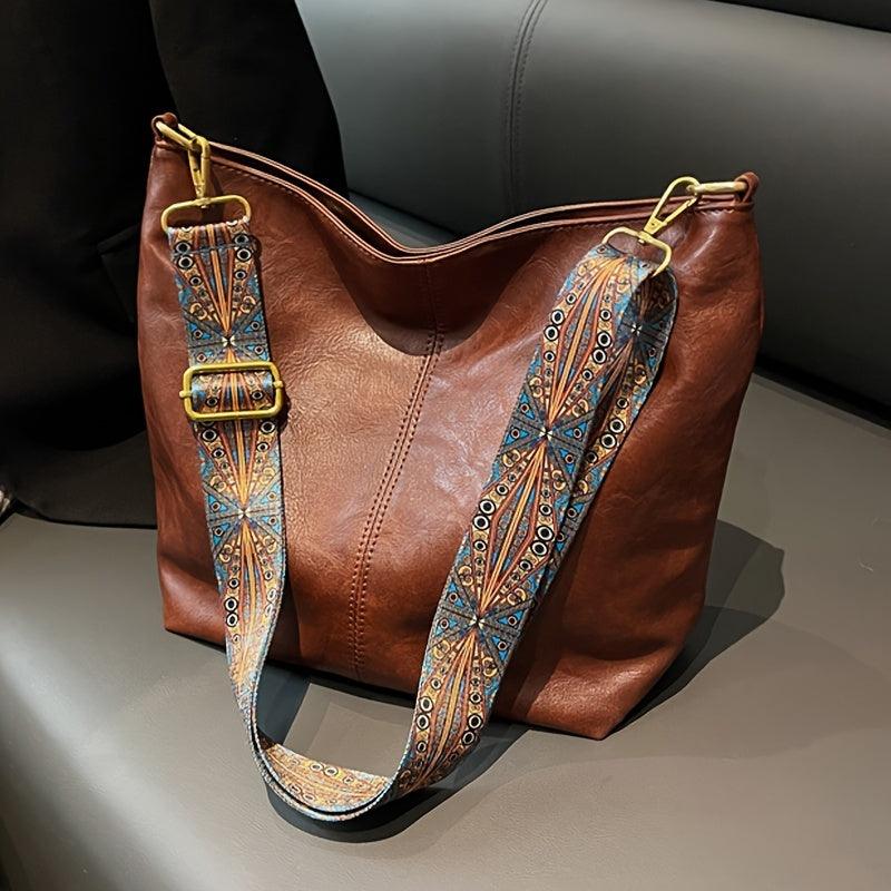 Embjørg | Bolso de Hombro Clásico con Correa Ajustable y Patrón