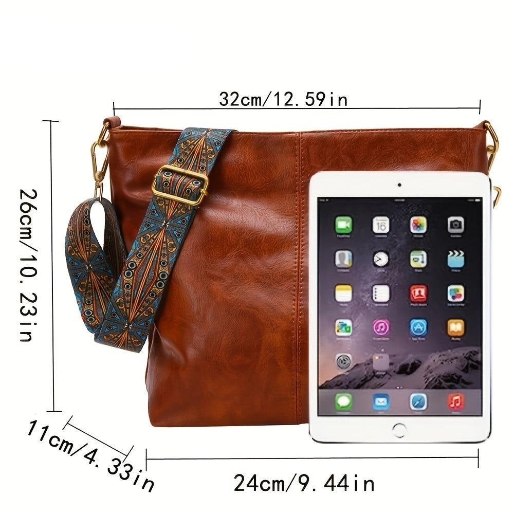Embjørg | Bolso de Hombro Clásico con Correa Ajustable y Patrón