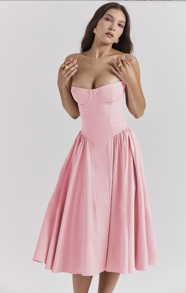 Elara | Vestido de tirantes con corsé