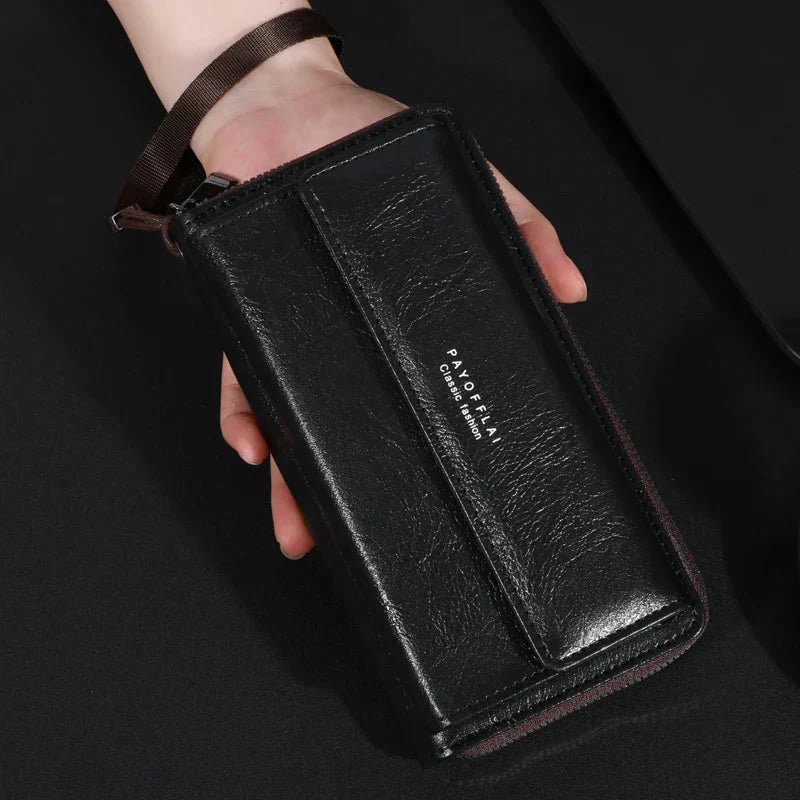 Briony | Clutch con cremallera de PU multifuncional