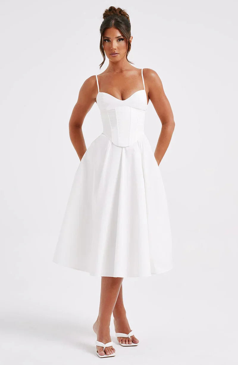 Maya | Vestido Midi Acampanado