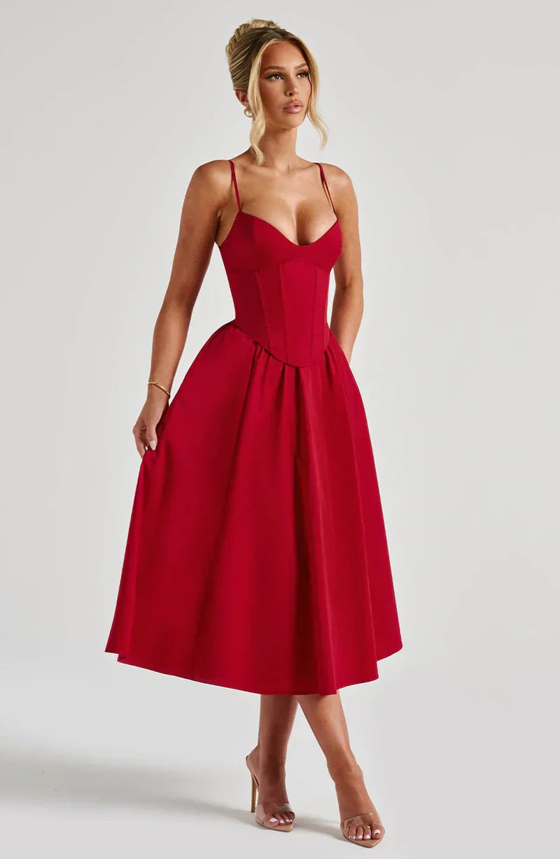 Maya | Vestido Midi Acampanado