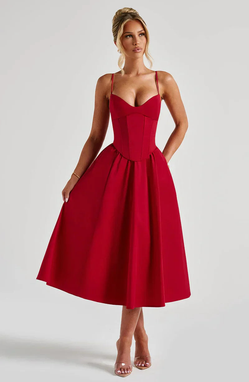 Maya | Vestido Midi Acampanado