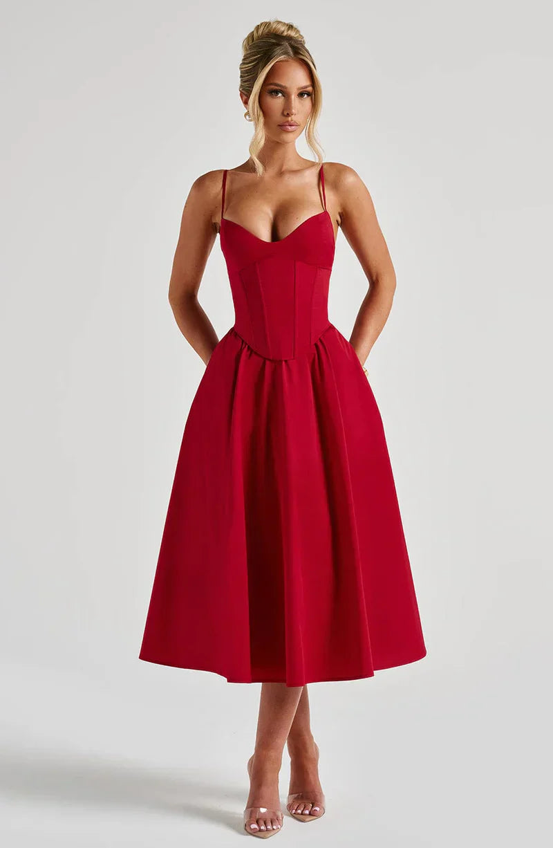 Maya | Vestido Midi Acampanado