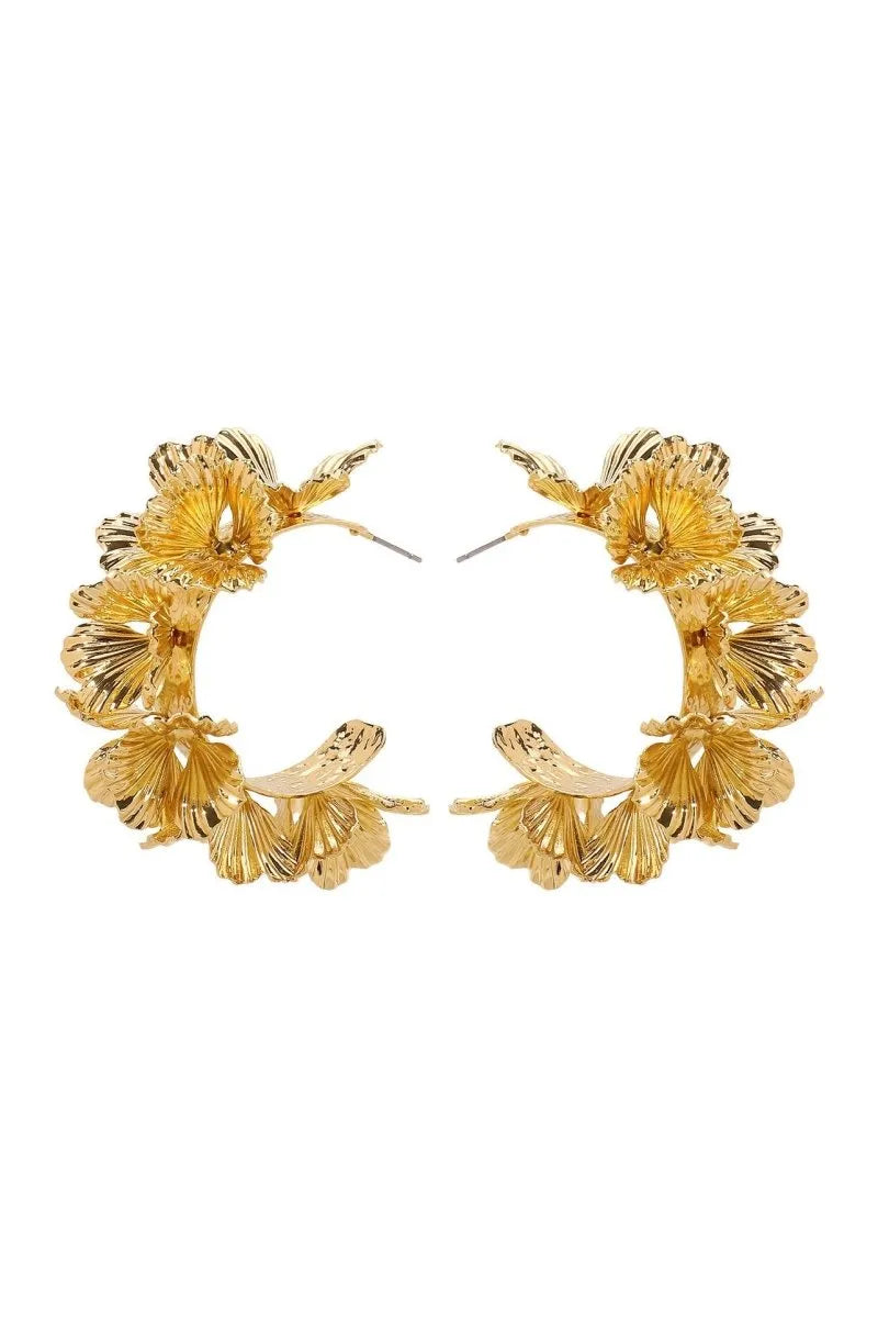Hadley | Pendientes en forma de C con diseño floral