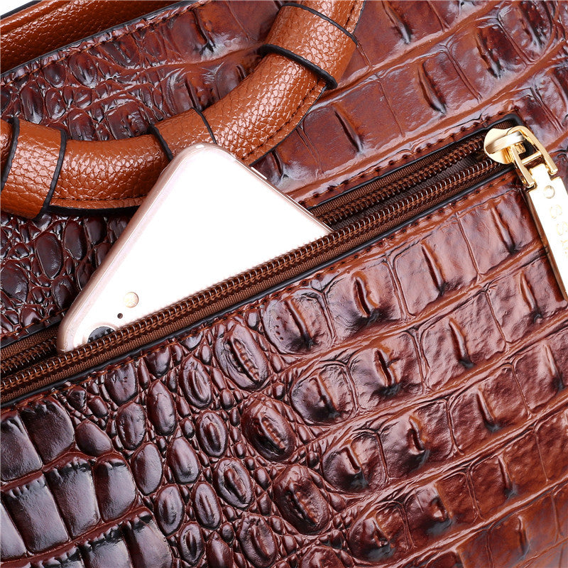 Alfrida | Bolso elegante con sofisticado grabado de cocodrilo