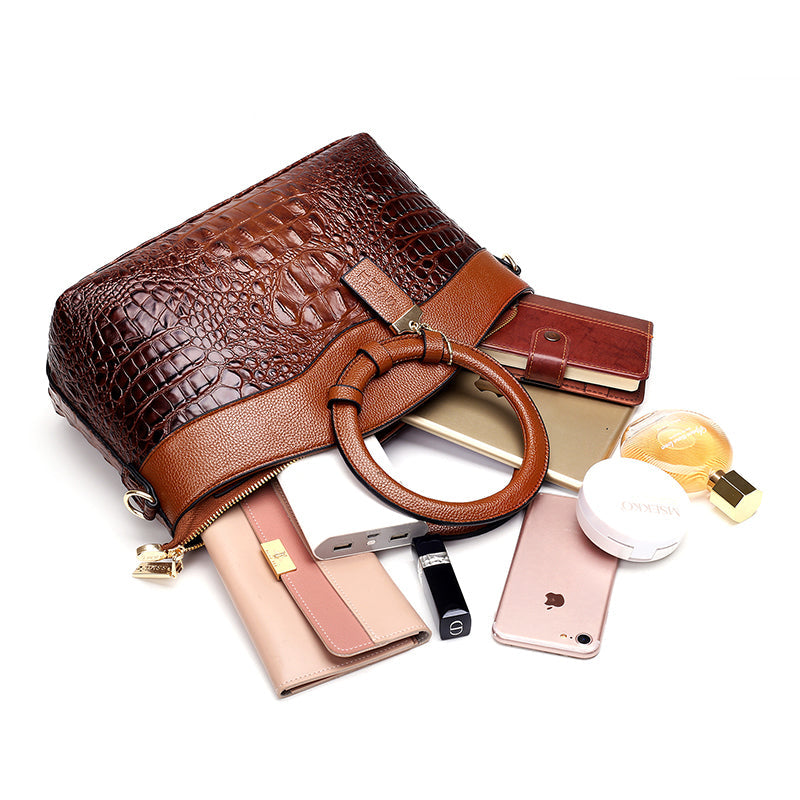 Alfrida | Bolso elegante con sofisticado grabado de cocodrilo
