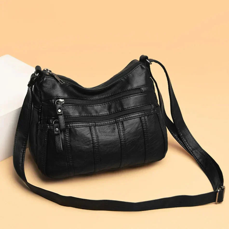 Bolso Cruzado de Cuero Suave Nina
